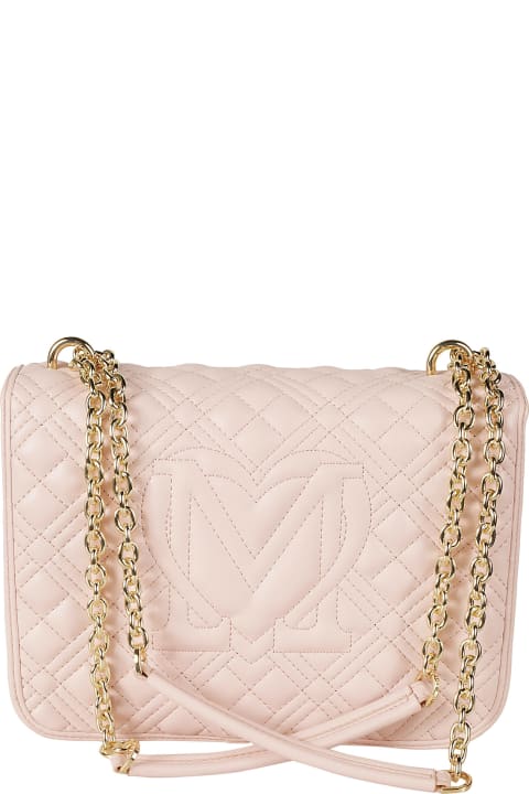 Fashion for Women Love Moschino Logo Embossed Quilted Chain Shoulder Bag