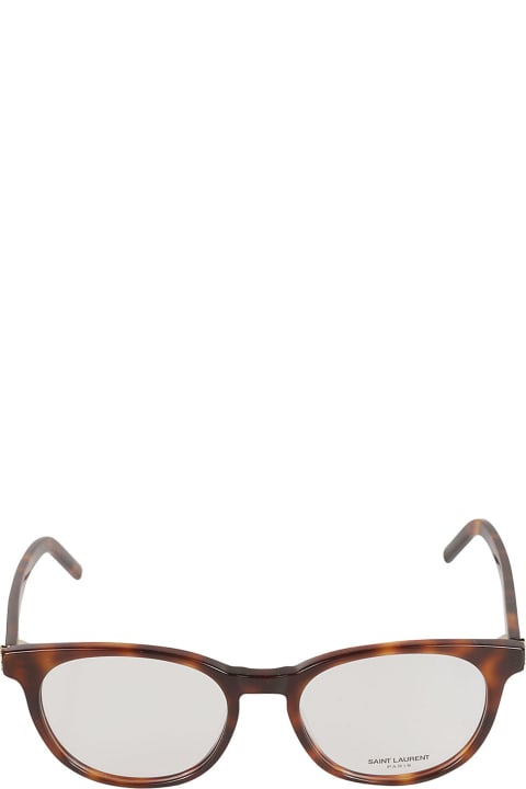 ウィメンズ アイウェア Saint Laurent Eyewear Ysl Hinge Oval Frame Glasses