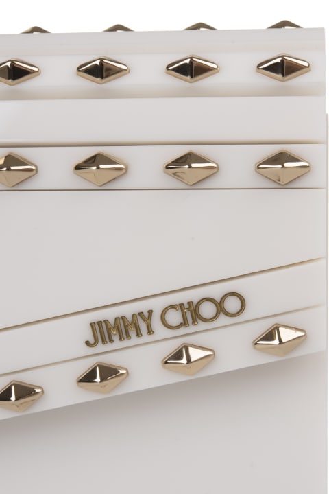Jimmy Choo Clutches for Women Jimmy Choo Milk Candy Clutch Bag With Golden Studs