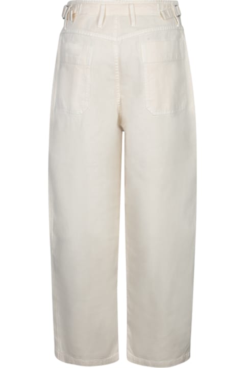 Lemaire Pants for Men Lemaire Pleated Workwear White Pants