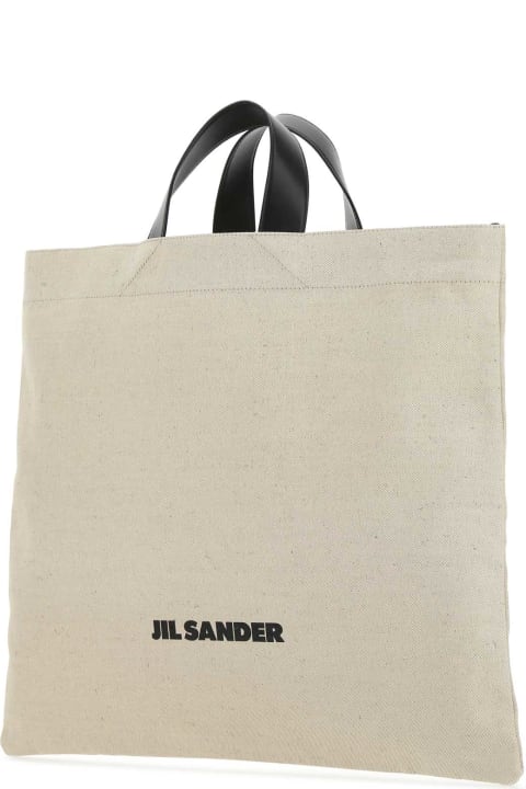 Totes for Men Jil Sander Sand Canvas Handbag