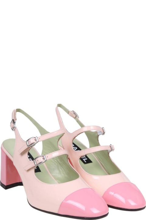 Carel High-Heeled Shoes for Women Carel Slingback Papaya In Pink Paint Leather