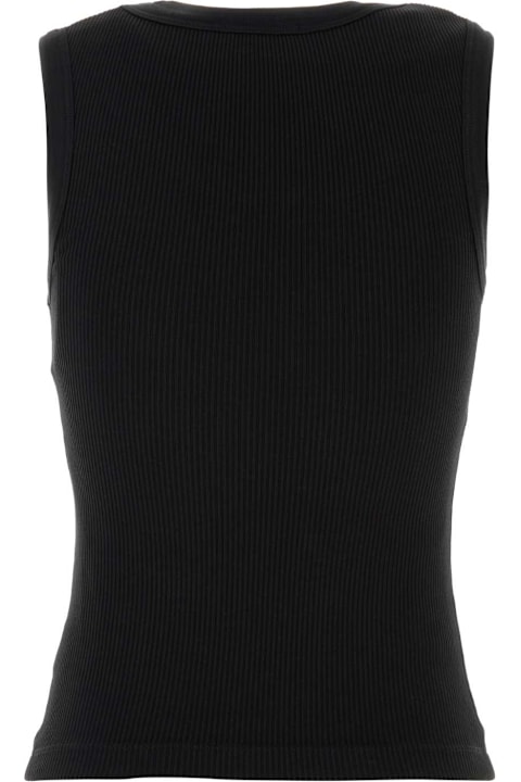 AGOLDE Black Stretch Cotton Blend Tank Top