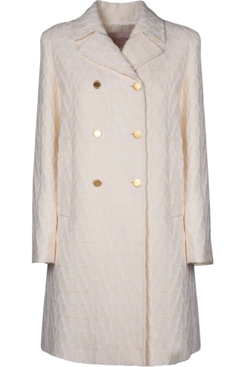 Valentino Coats & Jackets for Women Valentino Velur Ivory Coat