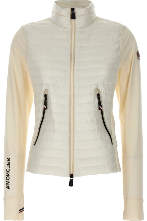 Coats & Jackets for Women Moncler Grenoble Nylon Insert Cardigan