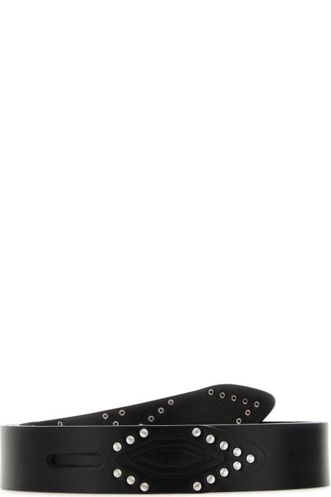 Belts for Women Isabel Marant Black Leather Lecce Belt
