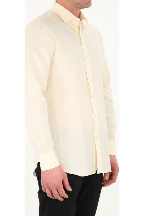 Salvatore Piccolo Shirts for Men Salvatore Piccolo Yellow Cotton Shirt