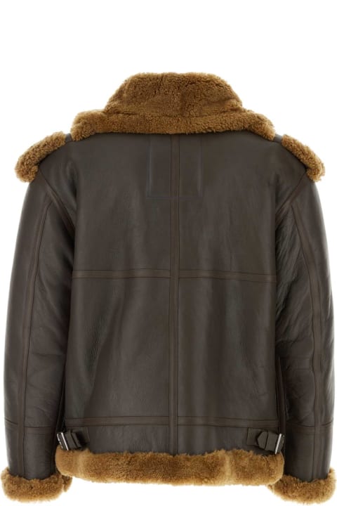 Sale for Men Burberry Dark Brown Leather Jacket