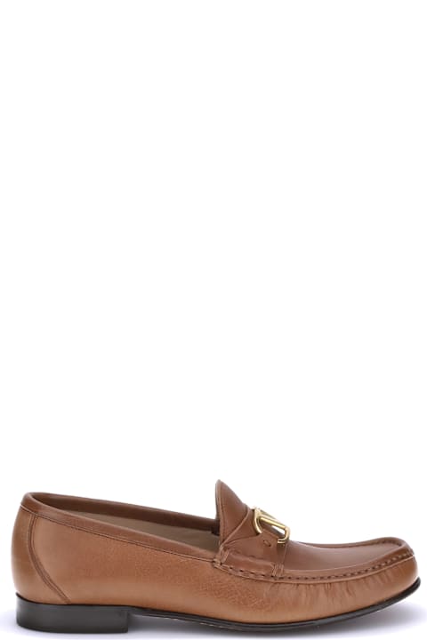 Flat Shoes for Women Valentino Garavani Leather Loafers