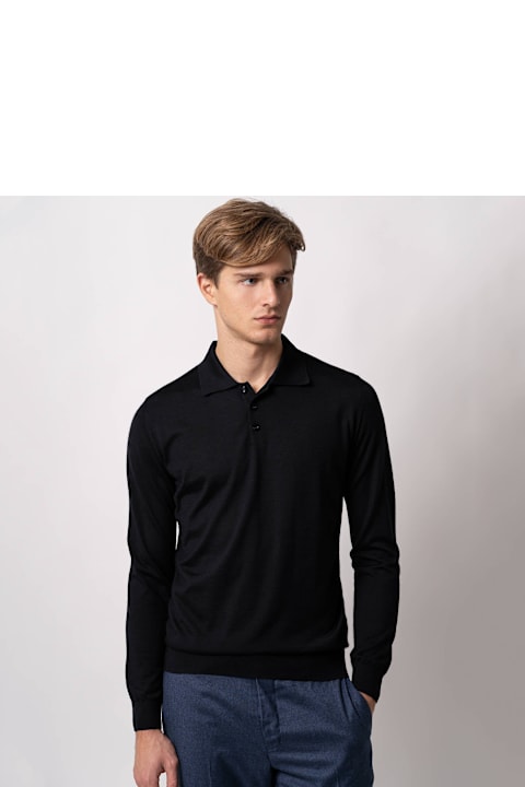 Larusmiani for Men Larusmiani Long Sleeve Polo Coppa Europa Sweater