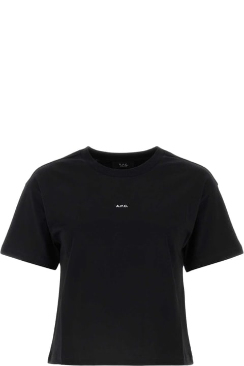A.P.C. Topwear for Women A.P.C. Black Cotton T-shirt