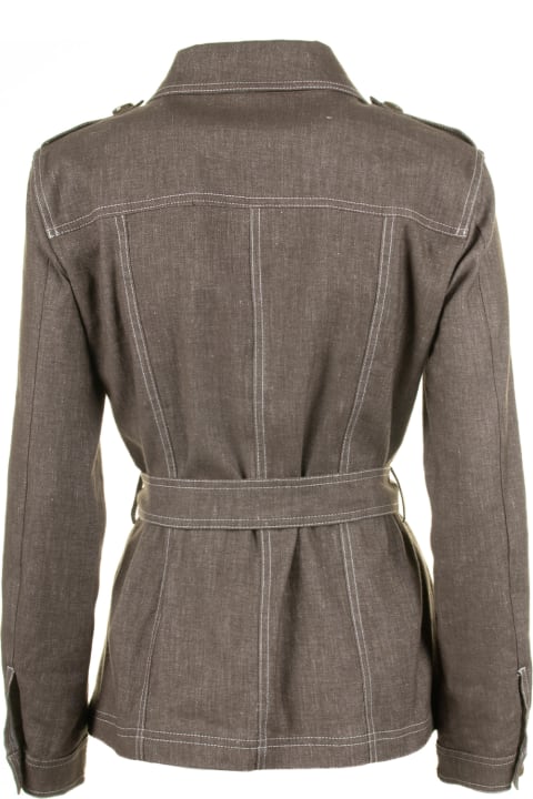 Marella Coats & Jackets for Women Marella Brown Jacket With Belt