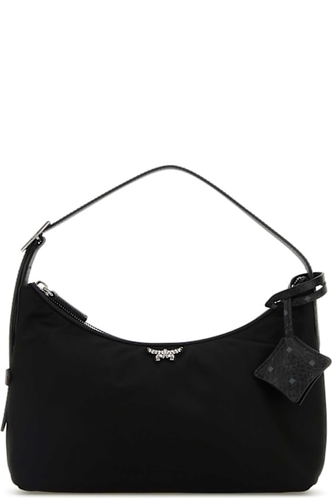 MCM for Women MCM Black Fabric Aren Shoulder Bag