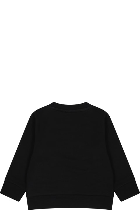 Topwear for Baby Girls Stella McCartney Kids Black Sweatshirt For Baby Boy With Print