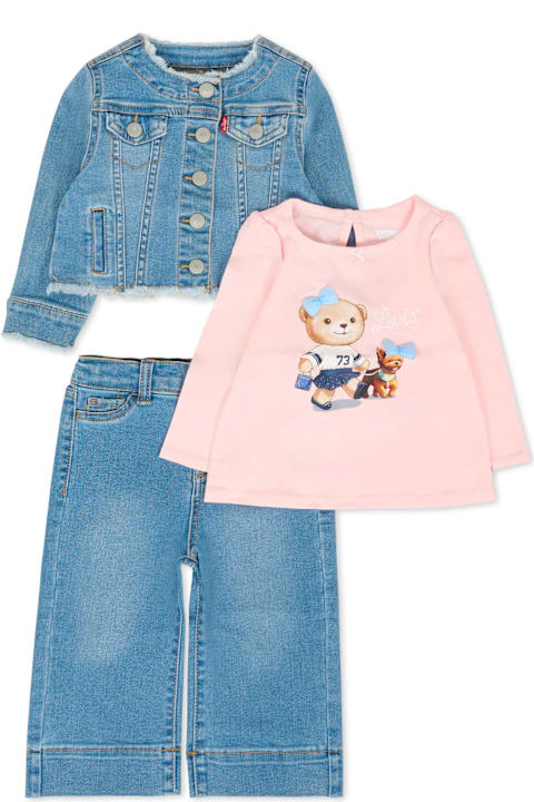 Homeware Levi's Pink Suit For Baby Girl With Bear