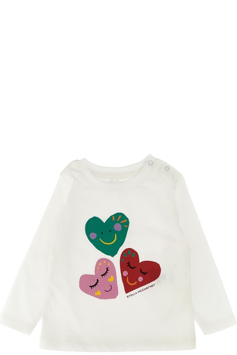 Topwear for Baby Girls Stella McCartney Kids Heart Print T-shirt