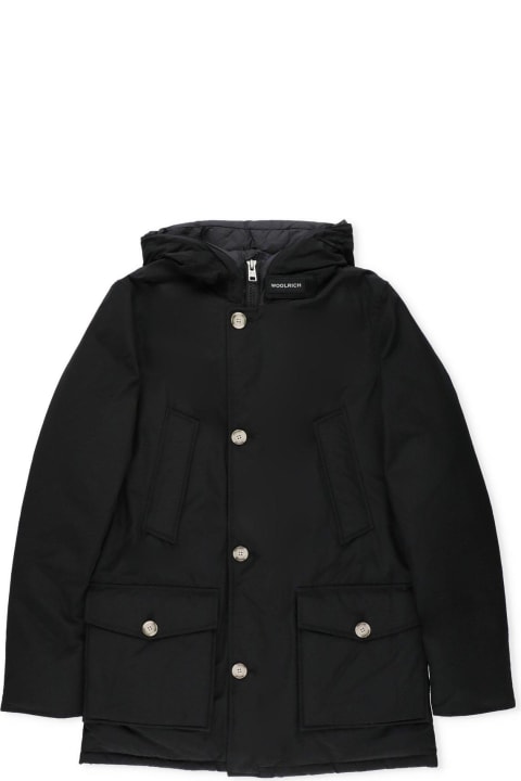 Woolrich for Kids Woolrich Buttoned Long-sleeved Padded Coat