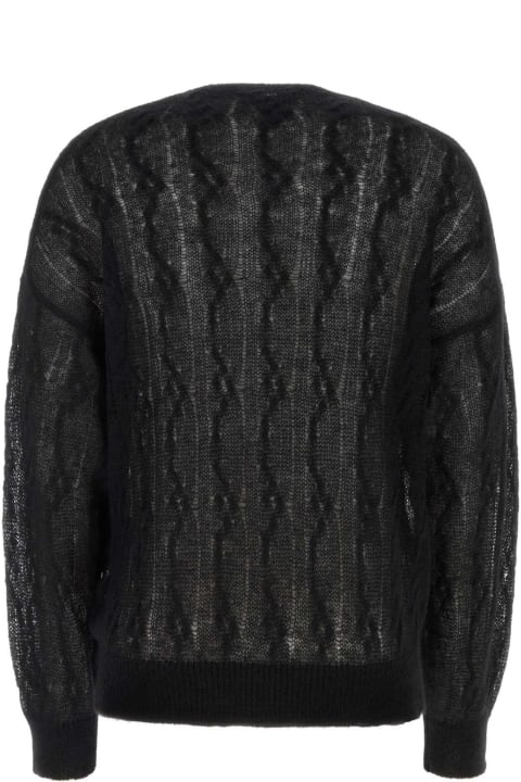 AMIRI Sweaters for Men AMIRI Black Mohair And Wool Blend Oversize Sweater