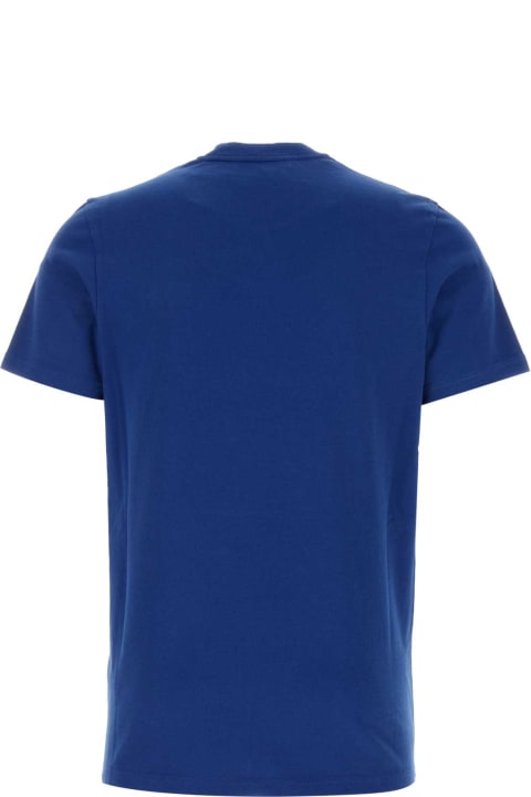 Topwear for Men Moncler Electric Blue Cotton T-shirt