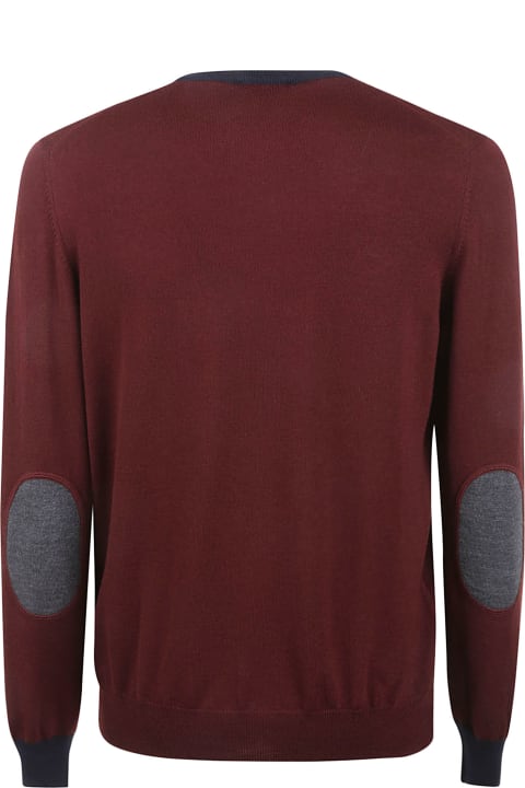 Fay for Men Fay Padded Shoulder Rib Trim Sweater