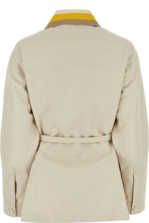 Fashion for Women Fendi Ivory Canvas Jacket