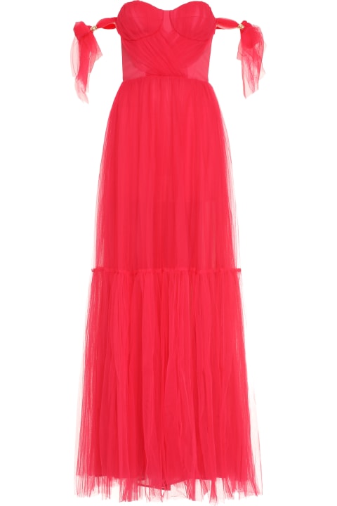 Elisabetta Franchi for Women Elisabetta Franchi Red Carpet Pleated Tulle Dress
