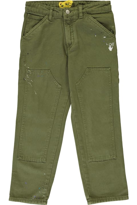 Off-White for Kids Off-White Cotton Cargo-trousers