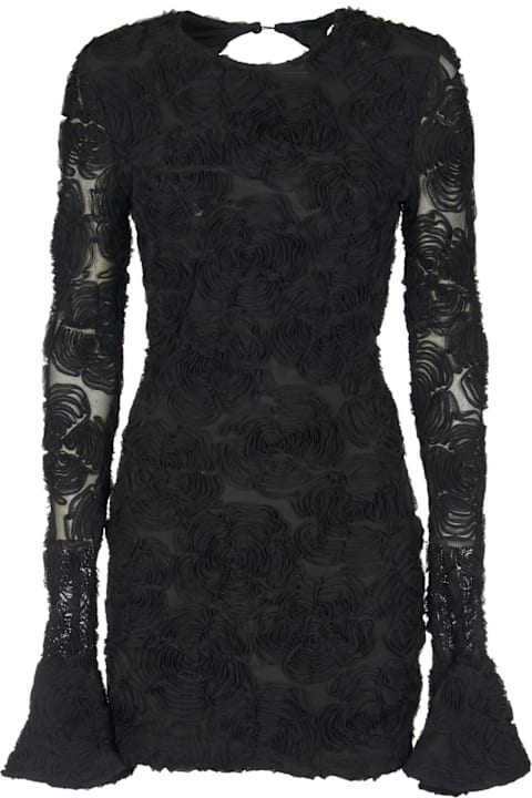 Rotate by Birger Christensen Dresses for Women Rotate by Birger Christensen Floral Applique Short Dress