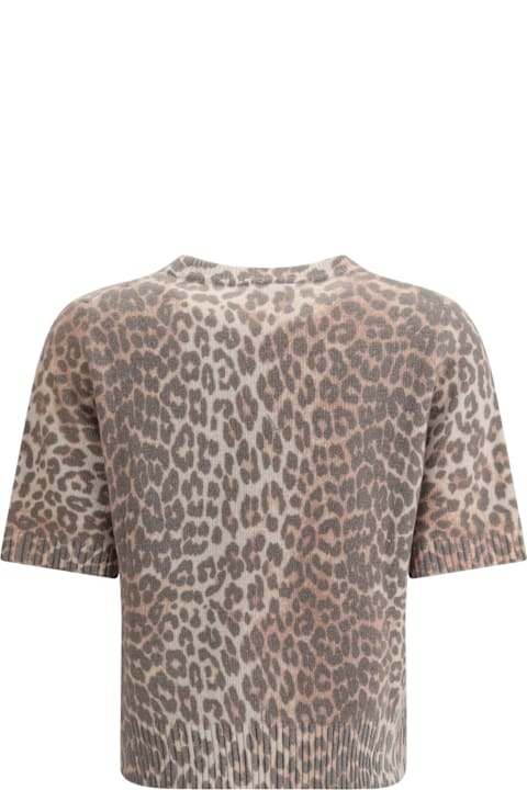 Homeware Ganni Leopard Print Short Sleeve Sweater