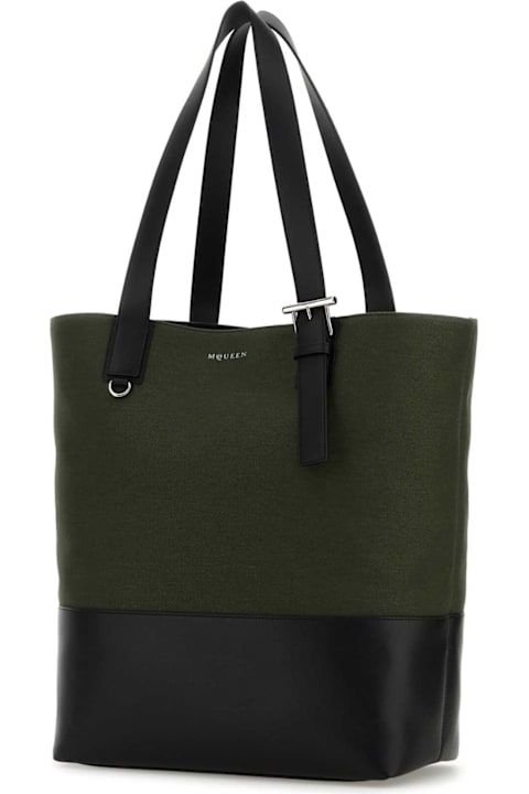 Homeware Alexander McQueen Army Green Canvas Shopping Bag