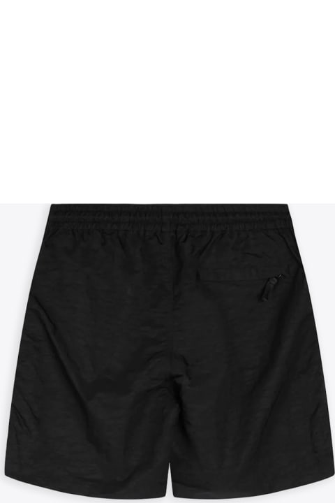 Mike Shorts Black crinkled nylon shorts - Mike shorts