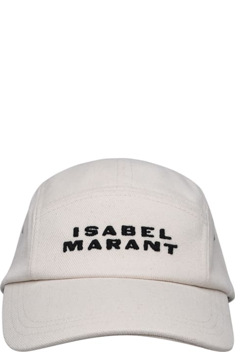 Hats for Women Isabel Marant 'tedji' Hat In Ivory Cotton