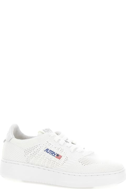 Autry Sneakers for Women Autry Easeknit Low Wom, Knit/leat White
