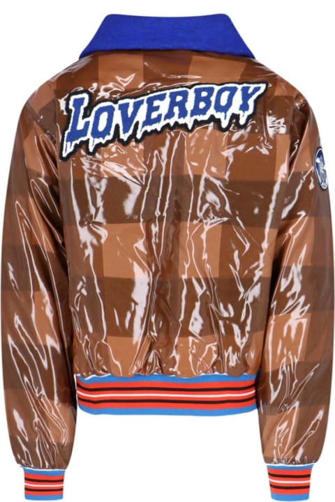 'checked Varsity' Bomber Jacket
