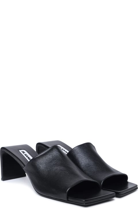 Jil Sander for Women Jil Sander Black Leather Sandals