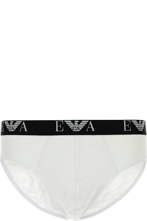Homeware Emporio Armani Underwear White Stretch Cotton Brief Set