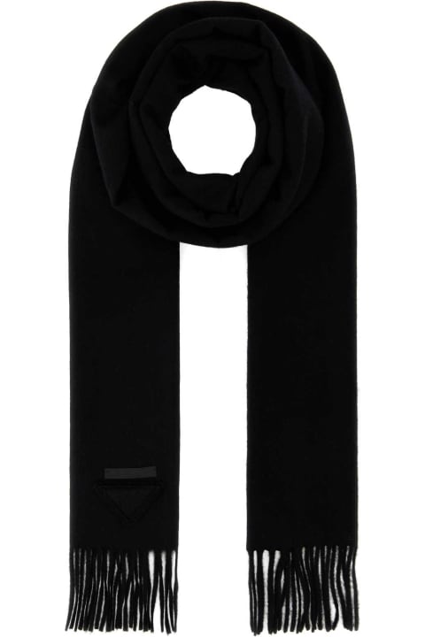 Prada Scarves & Wraps for Women Prada Black Cashmere Scarf