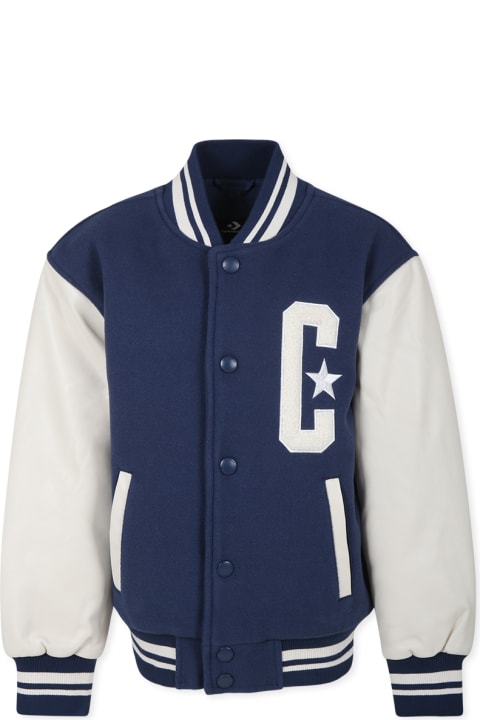 Homeware Converse Blue Bomber Jacket For Boy With Logo