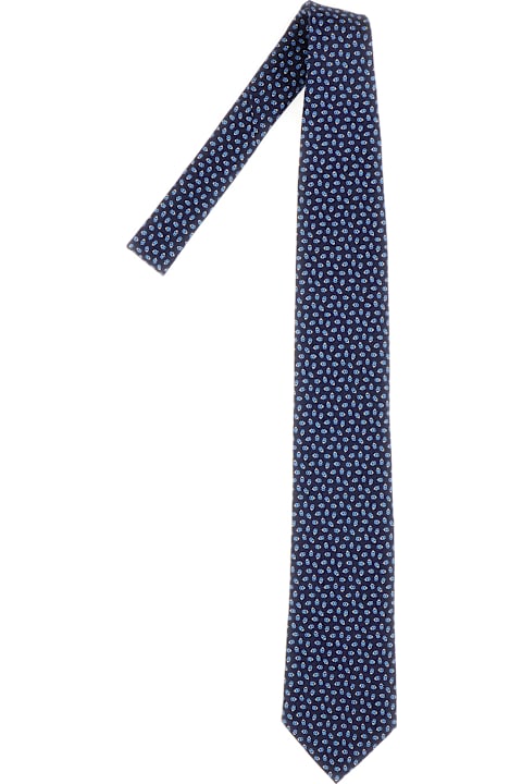 Zegna لـ Men Zegna Embroidered Silk Tie