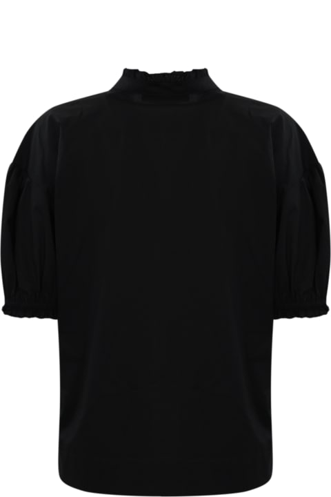 Fashion for Women TwinSet Poplin Blouse With Black Logo