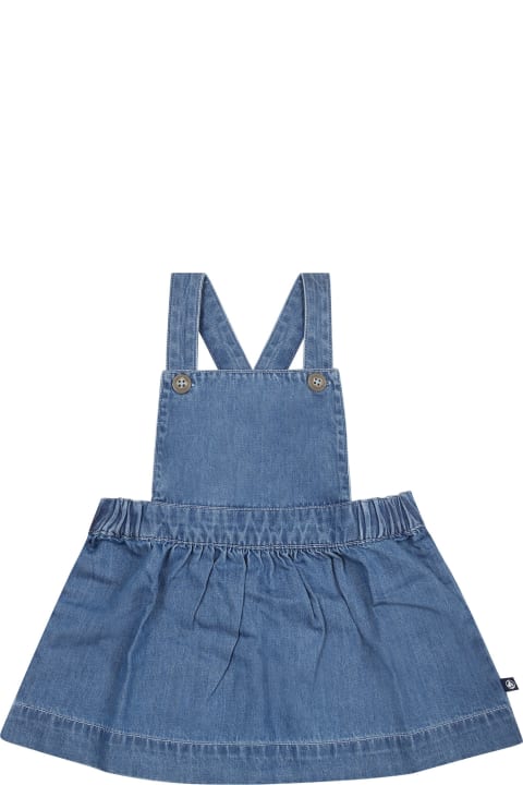 Fashion for Baby Girls Petit Bateau Blue Dungarees For Baby Girl
