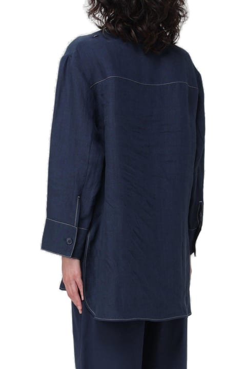 'S Max Mara Clothing for Women 'S Max Mara Buttoned Long-sleeved Top 's Max Mara