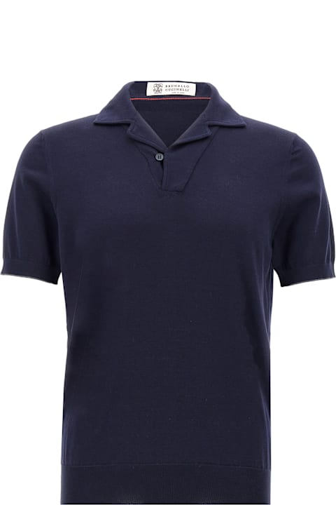 Quiet Luxury for Men Brunello Cucinelli V-neck Polo Shirt
