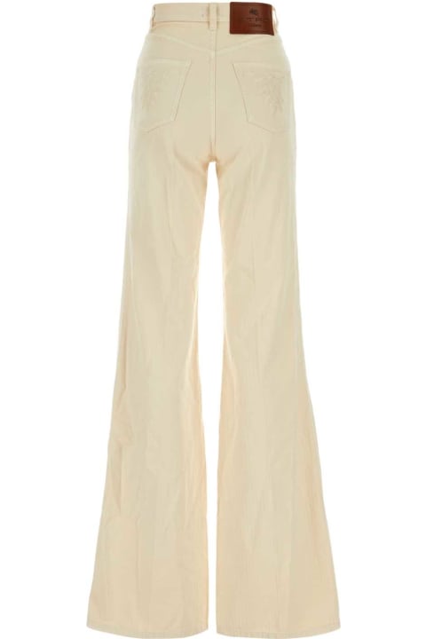Etro for Women Etro Sand Cotton Wide-leg Pant