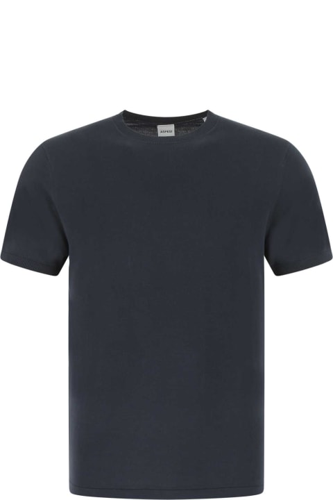 Aspesi Topwear for Women Aspesi Dark Blue Cotton T-shirt