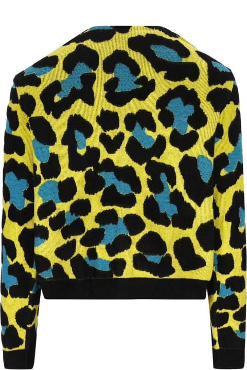 Sale for Men Versace Leopard Pattern Button-up Cardigan