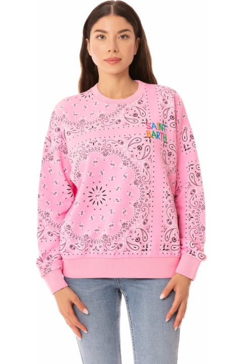 Homeware MC2 Saint Barth Woman Sweatshirt Stardust With Bandanna Print