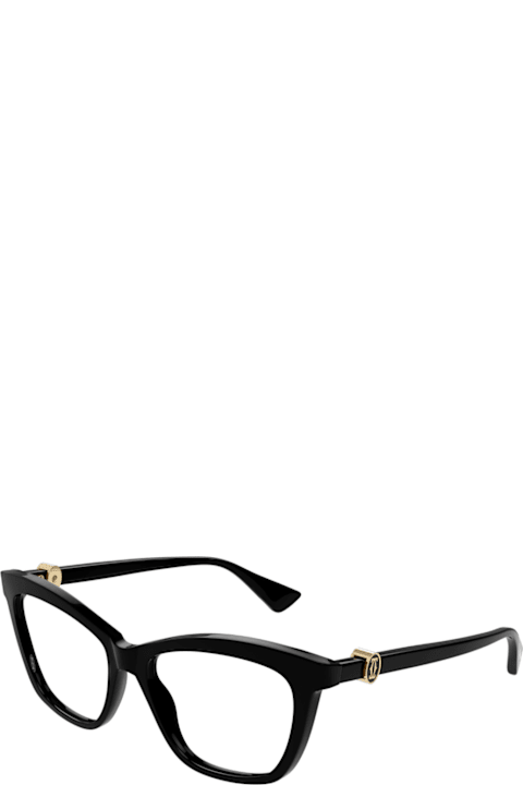 Cartier Eyewear نظارات لـ السيدات Cartier Eyewear Cartier Ct0526o C De Cartier 001 Nero Glasses