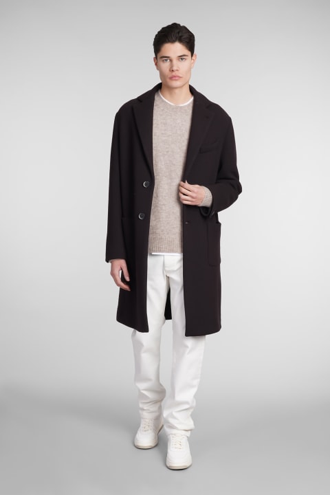 Barena Coats & Jackets for Men Barena Baron Coat In Brown Wool