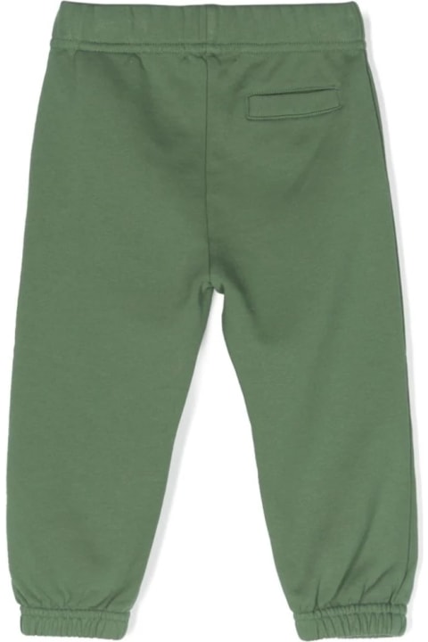 Palm Angels Bottoms for Baby Boys Palm Angels Green Cotton Joggers With Logo